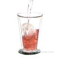 Tasse en verre à double paroi en borosilicate sur mesure OEM